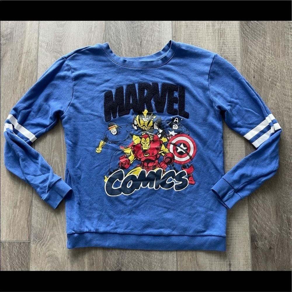 Marvel Crewneck Sweatshirt in Blue Size XL